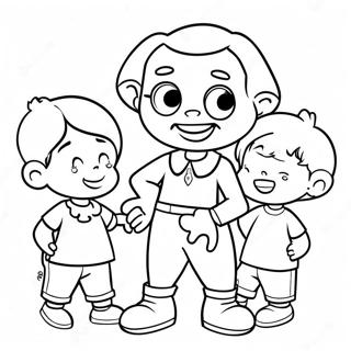 Little Bill Playing With Friends Coloring Page 66521-54935