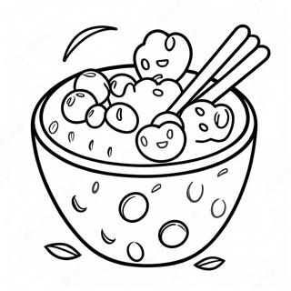 Colorful Cereal Bowl Coloring Page 66531-54938