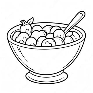 Colorful Cereal Bowl Coloring Page 66531-54939