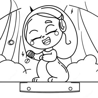 Doja Cat Singing On Stage Coloring Page 66551-54963