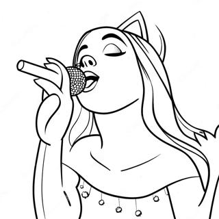 Doja Cat Singing On Stage Coloring Page 66551-54964