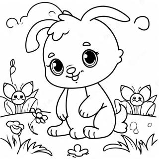 Cute Baby Animals In Spring Coloring Page 6655-5416