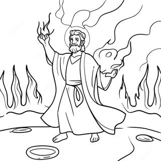 Elijah S Miraculous Fire Coloring Page 66561-54967