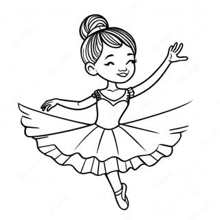 Black Ballerina Dancing Gracefully Coloring Page 66570-54955