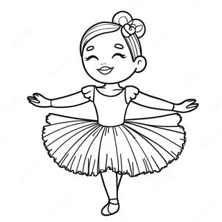 Elegant Black Ballerina In A Tutu Coloring Page 66571-54987