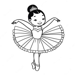 Elegant Black Ballerina In A Tutu Coloring Page 66571-54988