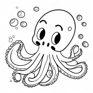 Octopus Vs Squid Coloring Page 66590-54980