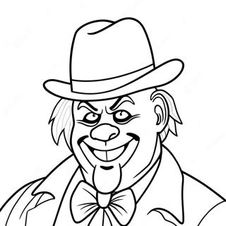 Gangster Scary Clown Coloring Page 66600-55012