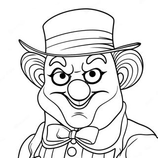 Eerie Gangster Clown With A Knife Coloring Page 66601-54998