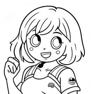 Uraraka Coloring Pages