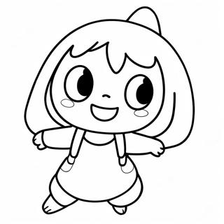 Cute Uraraka In Action Coloring Page 66611-55001