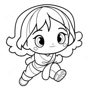 Cute Uraraka In Action Coloring Page 66611-55002