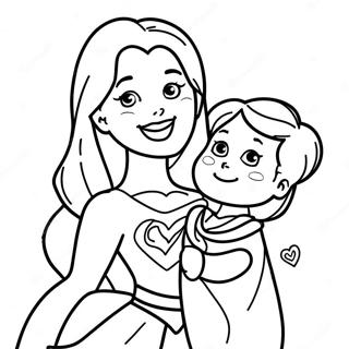 Super Mom Coloring Page 66630-55022