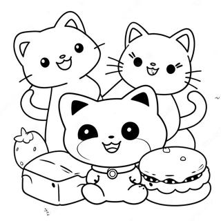 Chococat With Friends Coloring Page 6665-5421