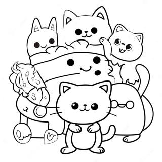 Chococat With Friends Coloring Page 6665-5422