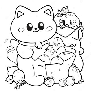 Chococat With Friends Coloring Page 6665-5424