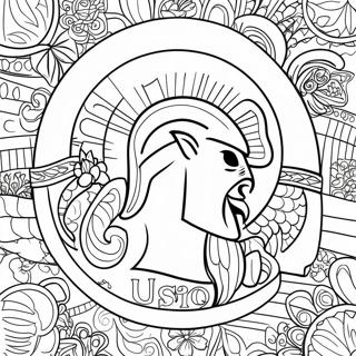 Usc Trojans Logo Coloring Page 66660-55048