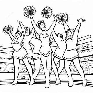 Usc Cheerleaders In Action Coloring Page 66661-55042