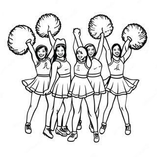 Usc Cheerleaders In Action Coloring Page 66661-55044