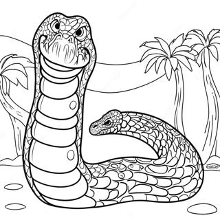 Titanoboa Coloring Pages