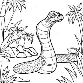 Titanoboa In Jungle Coloring Page 66671-55052