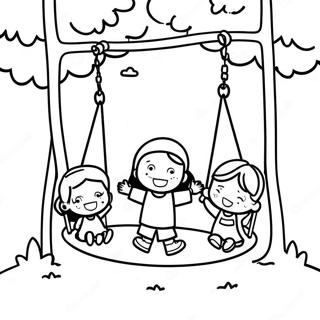 Swing Coloring Pages