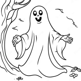 Scary Ghost Coloring Page 66711-55076