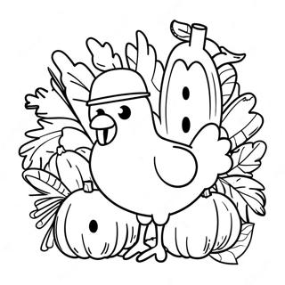 Among Us Thanksgiving Coloring Page 66750-55116