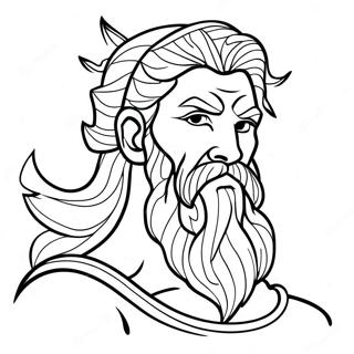 Zeus With Thunderbolt Coloring Page 6675-5429