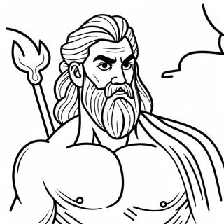 Zeus With Thunderbolt Coloring Page 6675-5430