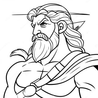 Zeus With Thunderbolt Coloring Page 6675-5431