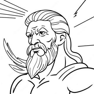 Zeus With Thunderbolt Coloring Page 6675-5432