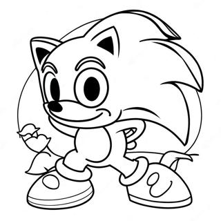 Sonic Valentine Coloring Pages