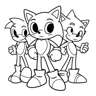 Sonic And Friends Valentine Coloring Page 66761-55133