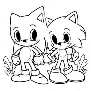 Sonic And Friends Valentine Coloring Page 66761-55134