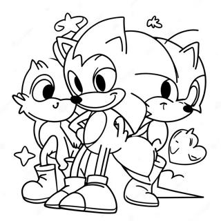 Sonic And Friends Valentine Coloring Page 66761-55135