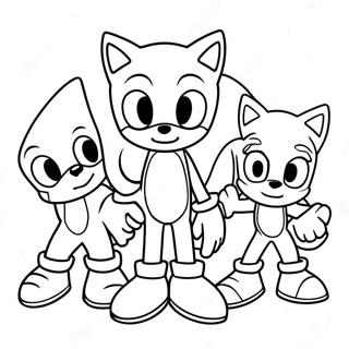 Sonic And Friends Valentine Coloring Page 66761-55136