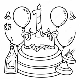 40th Birthday Celebration Coloring Page 66770-55127