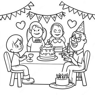 Fun 40th Birthday Party Coloring Page 66771-55129