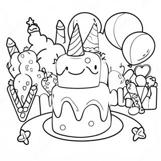 Fun 40th Birthday Party Coloring Page 66771-55130