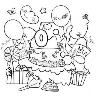 Fun 40th Birthday Party Coloring Page 66771-55131