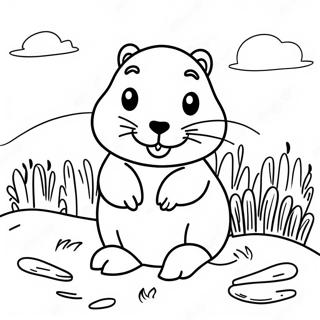 Groundhog Day Coloring Pages