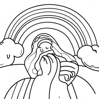 Vibrant God S Promise Rainbow Coloring Page 66821-55186