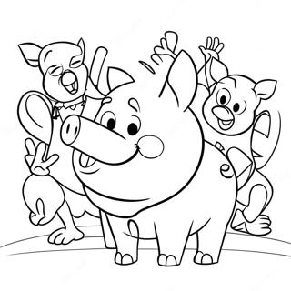 Porky The Pig Coloring Pages