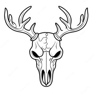 Deer Skull Coloring Page 66840-55182