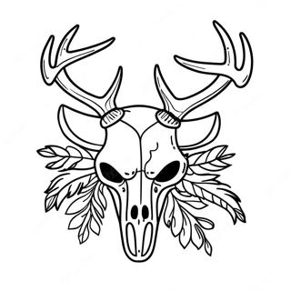 Deer Skull Coloring Page 66840-55184