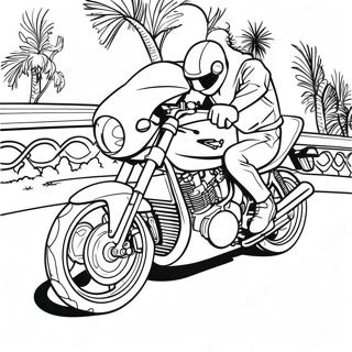 Kawasaki Motorcycle Coloring Pages