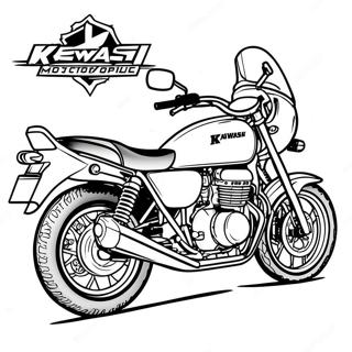 Kawasaki Motorcycle Coloring Page 66850-55198