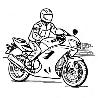 Kawasaki Motorcycle Coloring Page 66850-55199