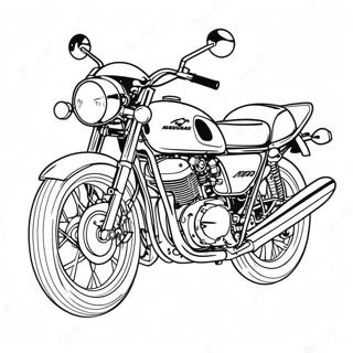 Classic Kawasaki Motorcycle Coloring Page 66851-55194